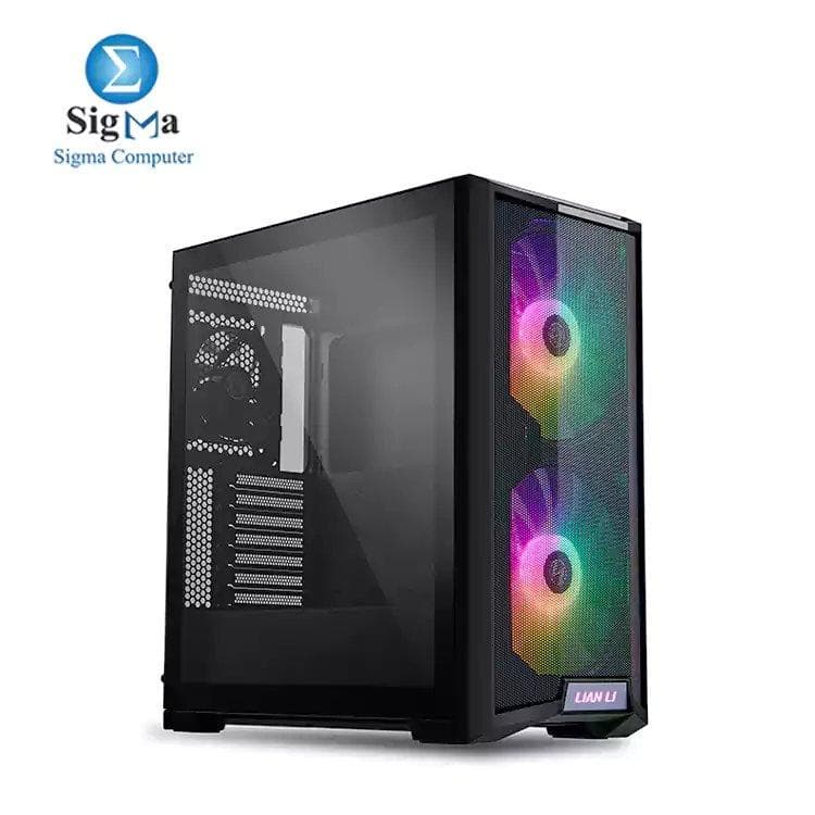 كيسة كمبيوتر ليان لي LANCOOL 215 X أسود ستيل / زجاج مقسى ATX Mid Tower مع 2 مروحة 200MM ARGB و 1 مروحة 120MM