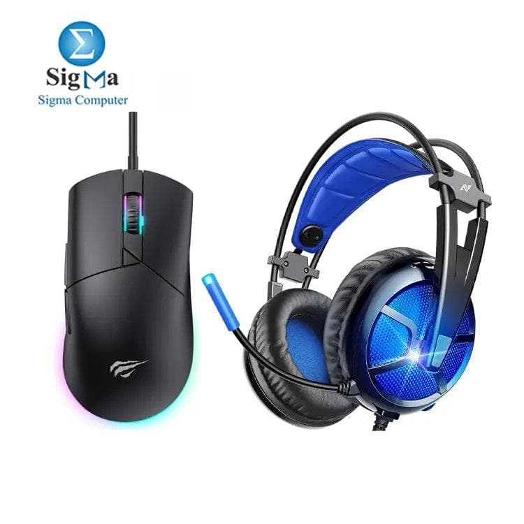 ABKONCORE B581 USB Gaming Headset And Havit Ms1038 RGB backlit gaming mouse