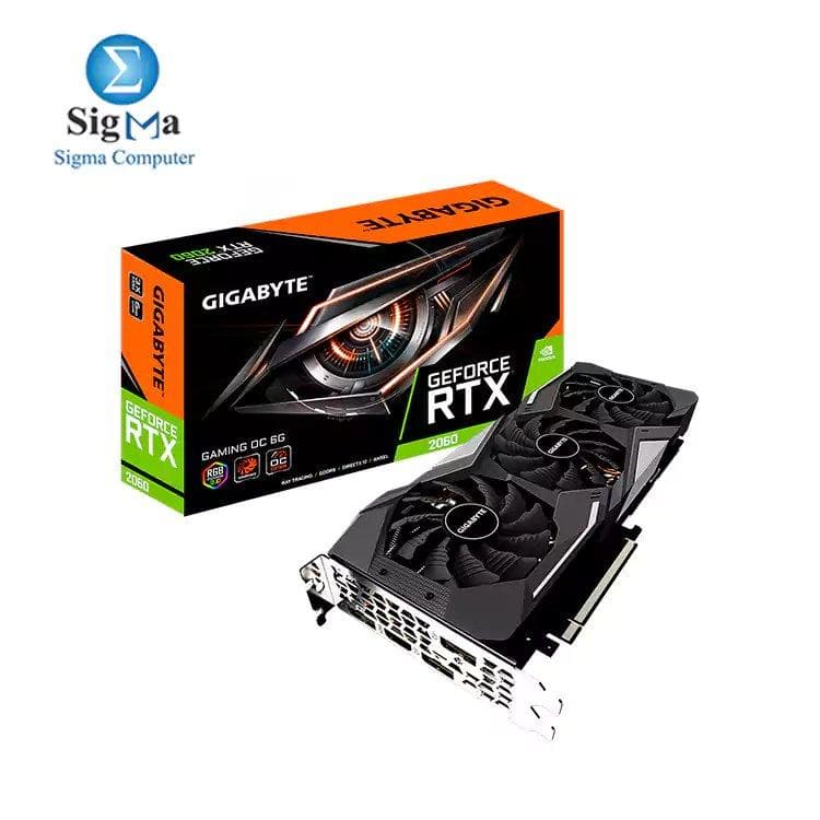 كرت شاشة جيجابايت GeForce RTX 2060 GAMING OC 6G