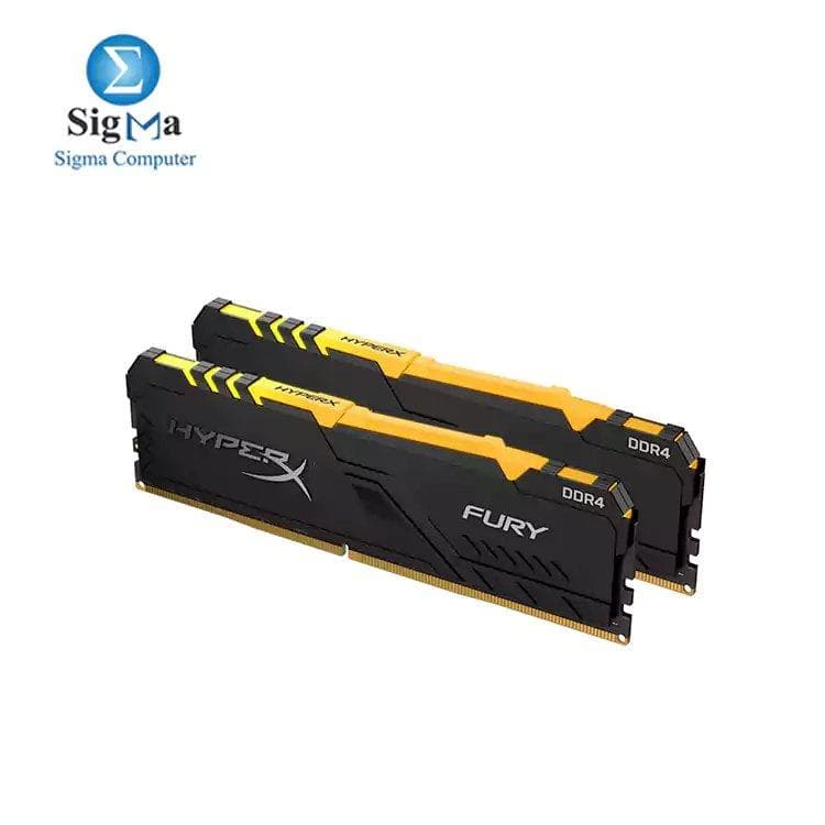 رام HyperX Fury RGB سعة 32GB 3600MHz DDR4 CL17 DIMM 2x16