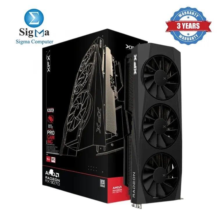 XFX QuickSilver AMD Radeon RX 9070 OC Gaming Edition 16GB GDDR6, PCI-E 5.0, 1440 MHz base clock, 2700 MHz boost clock, 4096 stream processors AMD RDNA™ 4