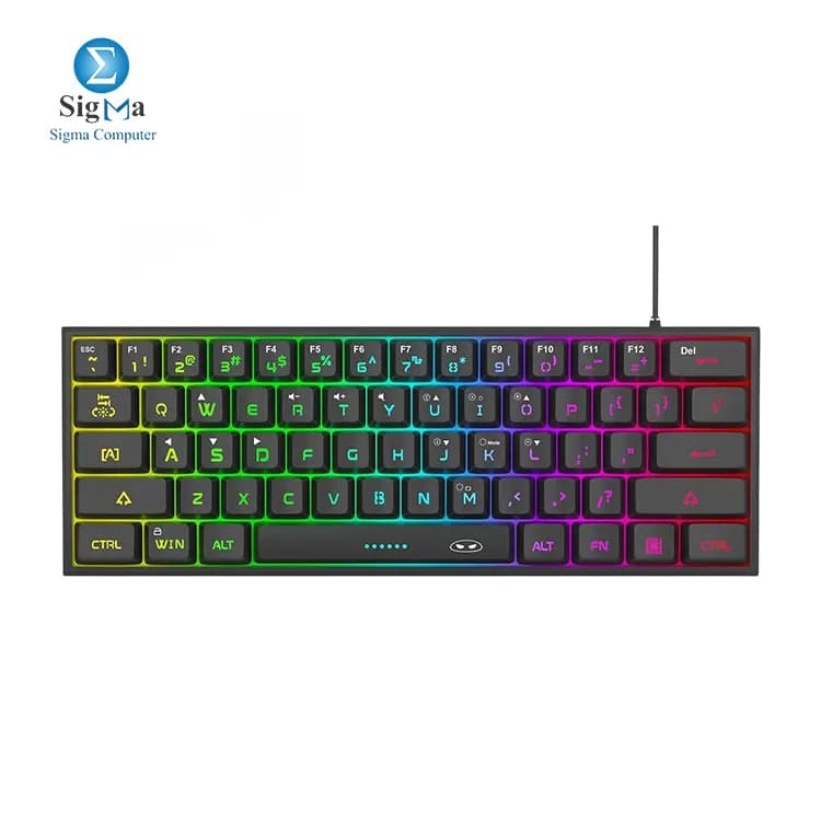 MageGee TS91 60% Membrane Black RGB Gaming Keyboard