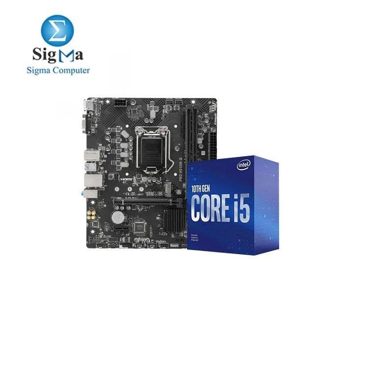 Bundles CPU-Intel-Core i5-10400F with MSI Intel PRO-H510M-B
