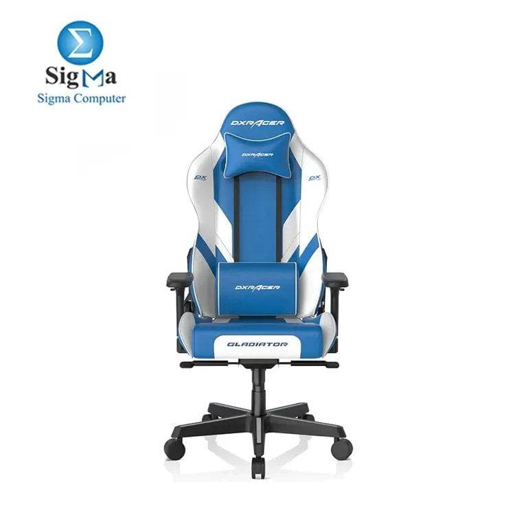 كرسي جيمنج DXRacer GLADIATOR G-Series - أزرق/أبيض | GC-G001-BW-B2-423