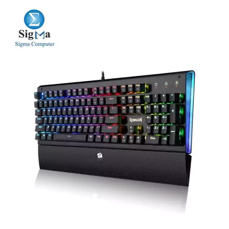 كيبورد جيمنج ميكانيكال ريدراجون ARYAMAN K569 RGB - سويتش أزرق