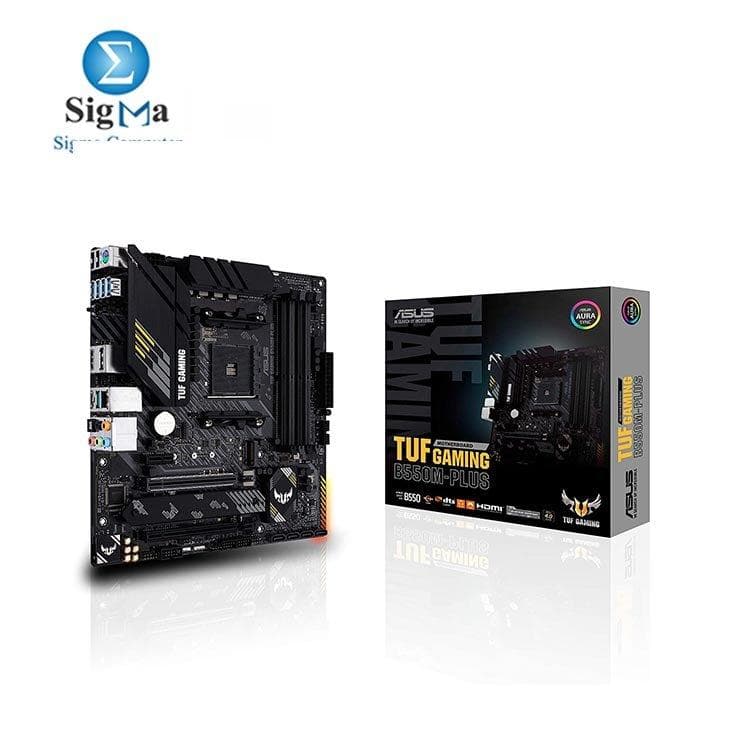لوحة أم اسوس TUF Gaming B550M-PLUS بمعالج AMD AM4 (الجيل الثالث من Ryzen مقاس Micro ATX للجيمنج)
