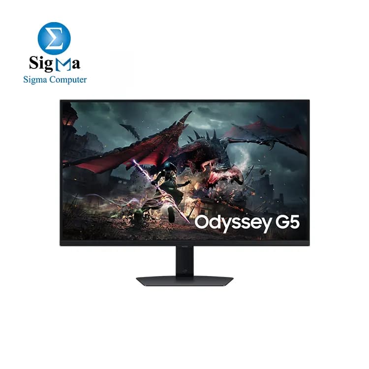 شاشة سامسونج 32 بوصة Odyssey G50D جيمنج QHD Fast IPS، 1ms، 180Hz، تدعم AMD FreeSync و G-Sync، حامل قابل للتعديل، وضع حماية العين