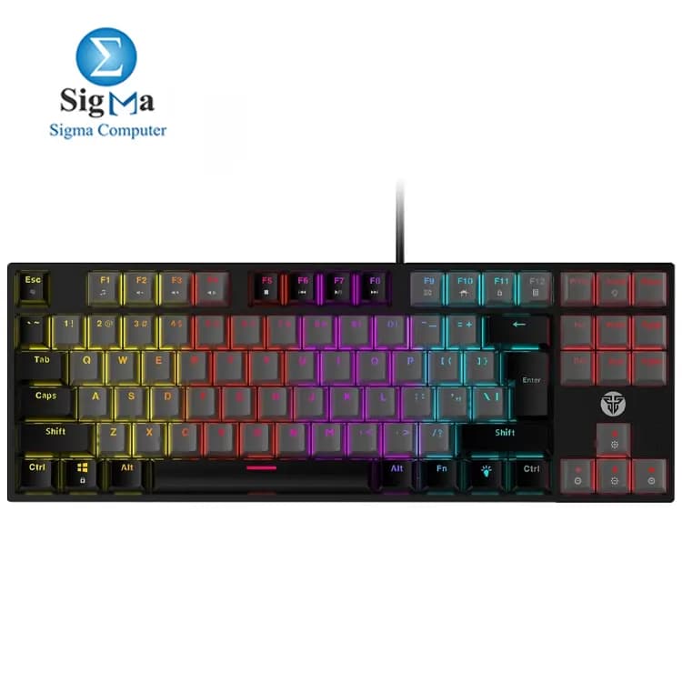 FANTECH ATOM TKL MK876 TKL RGB Mechanical Keyboard Blue Switches 87 Keys 25-Key Anti-Ghosting Double Injection Keycaps