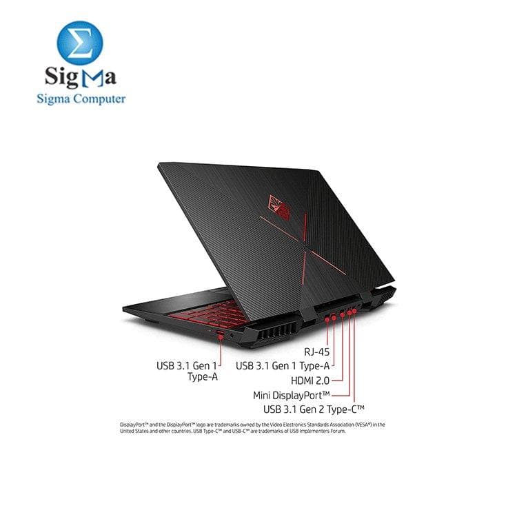 لابتوب جيمنج اتش بي Omen 2019 مقاس 15 بوصة، معالج i7-9750H، كرت شاشة 1660Ti 6GB، رام 16GB، هارد 1T + 256GB SSD، ويندوز 10