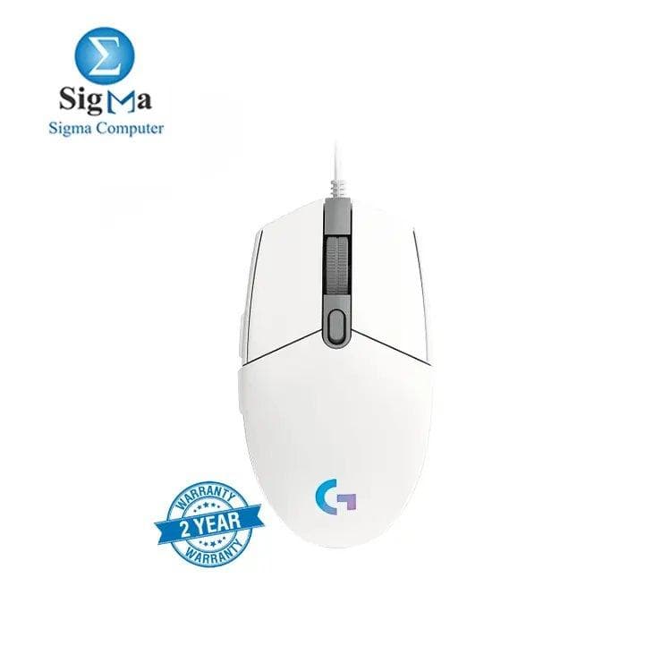 Logitech G102 LIGHTSYNC Gaming Mouse (White)