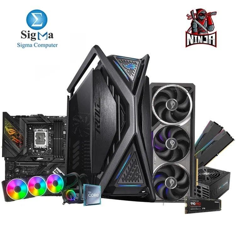 NINJA I9 14900K 5080 -408- ASUS ROG STRIX Z790-H - Intel Core i9-14900K - KLEVV 2x32GB 6400MHz - Asus ROG Astral RTX 5080 16GB - SAMSUNG 990 PRO 2TB - ASUS ROG Hyperion GR701 CASE - FSP Hydro G PRO 1000W - Fractal Design Celsius S36 Prisma
