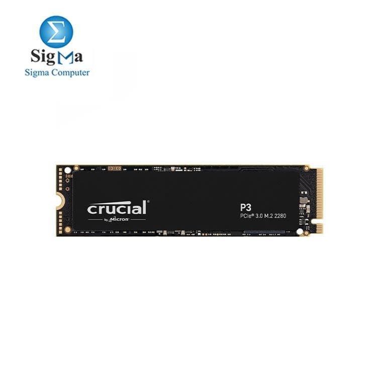 هارد Crucial P3 4TB PCIe M.2 2280 Gen3 NVMe داخلي - سرعة قراءة تصل إلى 3500MB/s وكتابة 3000MB/s