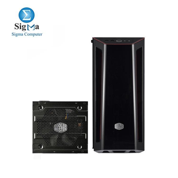 كيسة COOLER MASTER MASTERBOX MB520 مع باور سبلاي 600W ELITE V3