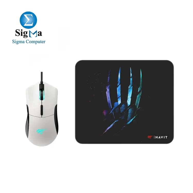 Havit Gamenote MS1037CM RGB LED Macro 7200Dpi Gaming Mouse + Mouse Pad