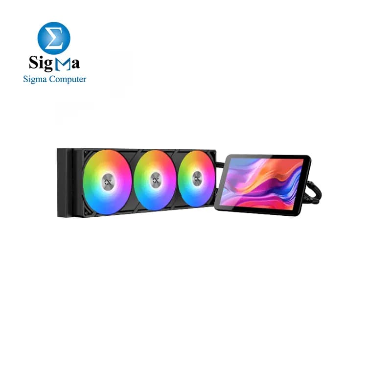 مبرد مائي للمعالج Xigmatek Connect Pro 360 Argb بشاشة LCD مقاس 7 بوصة