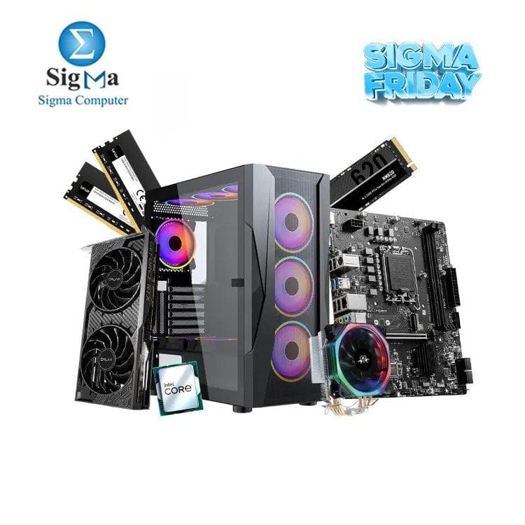 تجميعة Sigma Friday Bundl-17- ام اس اي PRO B760M-E DDR4- معالج انتل Core i5-13400F- رام Lexar DDR4-3200Hz 8GB- كرت شاشة GALAX GeForce RTX 4060 Ti 8GB OC- هارد LEXAR NM620-256G- كيسة XANDER VELOX ARGB مع باور 650W 80 PLUS WHITE- مبرد معالج Phantom HF-400 RGB