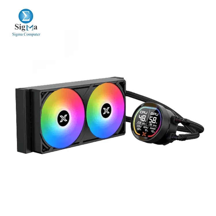 مبرد مائي للمعالج XIGMATEK LK Pro 240mm Digital Argb مع شاشة LCD ذكية
