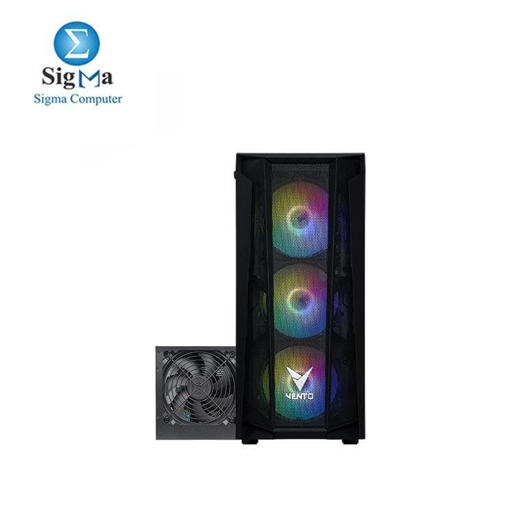 كيسة كمبيوتر VENTO FSP MESH VG15FE بـ 3 مراوح مع باور سبلاي Thermaltake Litepower LTP-0650P-2 650W