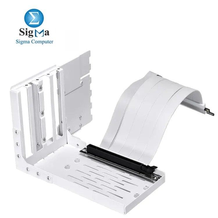 ليان لي VG4-4-V2 Universal طقم تركيب كرت شاشة رأسي 4-Slots مع Gen 4 PCI-E x16 Riser، دعامة فولاذية (188x120x162mm)، كابل 200mm، متوافق مع O11D EVO RGB, Vision, LANCOOL, Odyssey X.