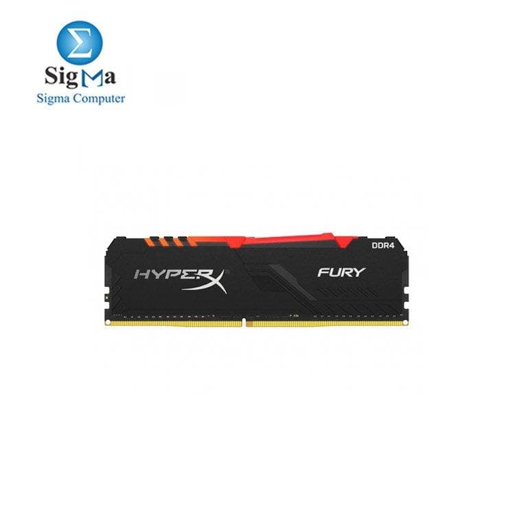 رام HyperX Fury RGB KF437C19BB1A/16 سعة 16GB DDR4 3733Mhz Non ECC DIMM