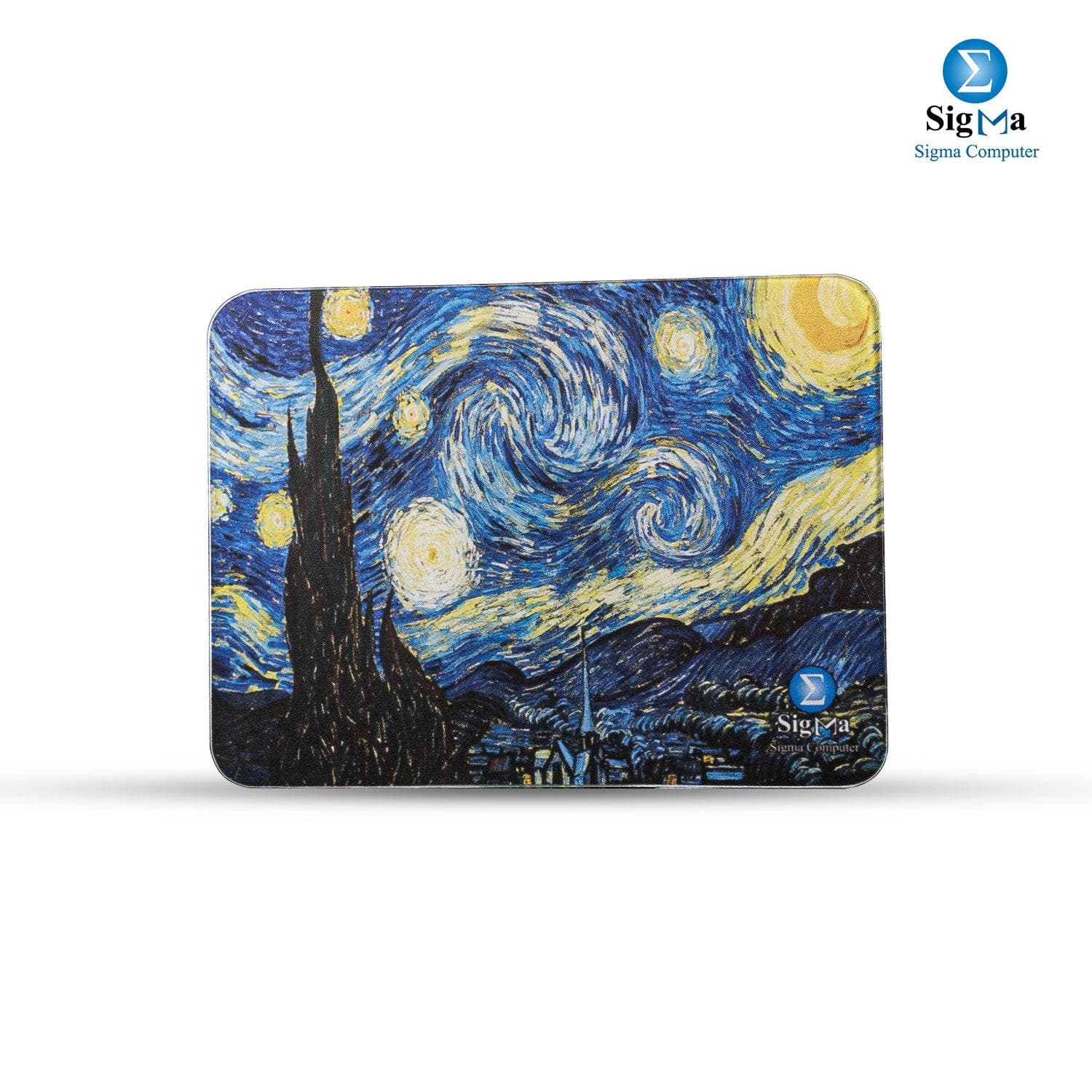 ماوس باد جيمنج زجاجي بتصميم Van Gogh (29.5 X 30.5)