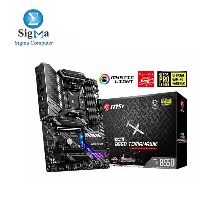 لوحة أم جيمنج ام اس اي MAG B550 TOMAHAWK (اي ام دي AM4, DDR4, PCIe 4.0)