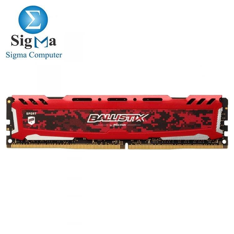 رام كروشال باليستيكس Sport LT 3200 MHz DDR4 للكمبيوتر المكتبي جيمنج 16GB CL16