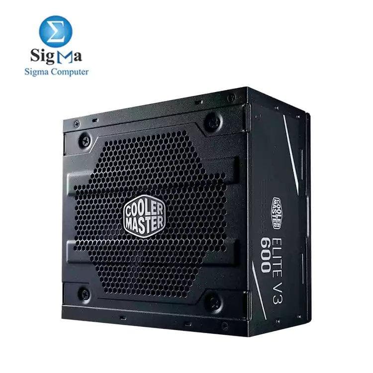 باور سبلاي كولر ماستر Elite v3 600W ATX، مروحة هادئة 120mm، دعم PCI-E