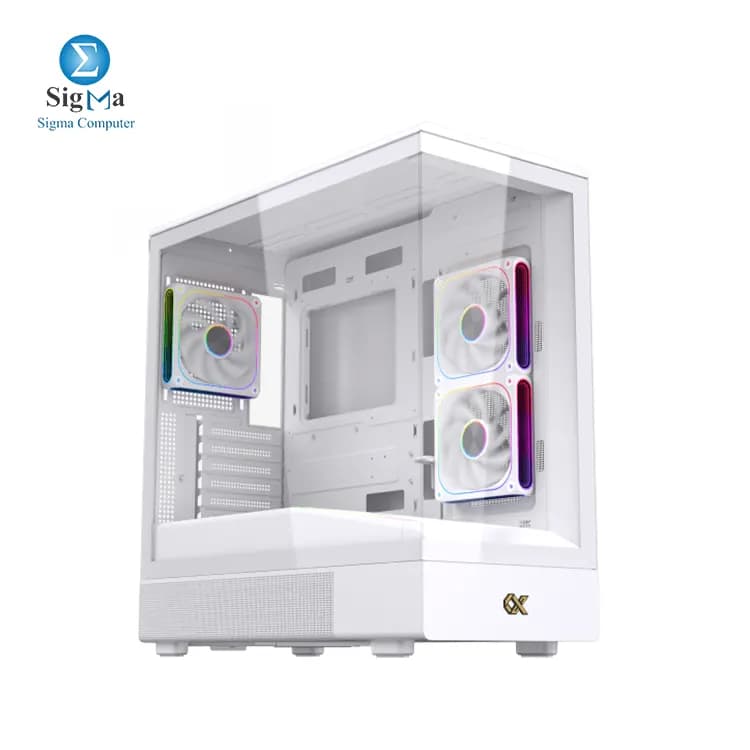 كيسة كمبيوتر XIGMATEK Sun Arctic 5 Fan Argb PWM لون أبيض Super Tower - EN49729