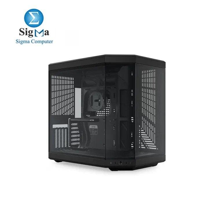 HYTE Y70 Upgraded Modern Aesthetic Dual Chamber Panoramic Tempered Glass Mid-Tower ATX Computer Gaming Case with PCIE 4.0 Riser Cable Included, Black (CS-HYTE-Y70-B)