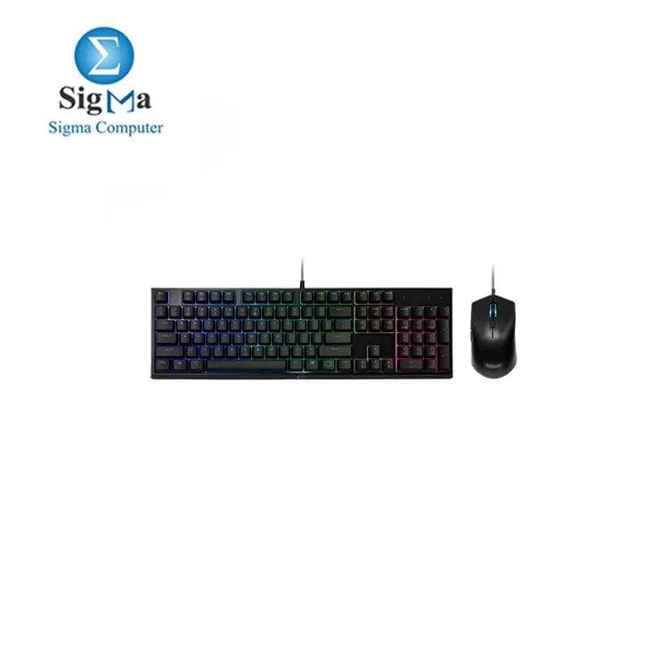 كولر ماستر MS111 كومبو: كيبورد Mem-chanical RGB بعمر افتراضي 50M ضغطة، 26-key anti-ghosting، وماوس جيمنج PixArt 3500 DPI