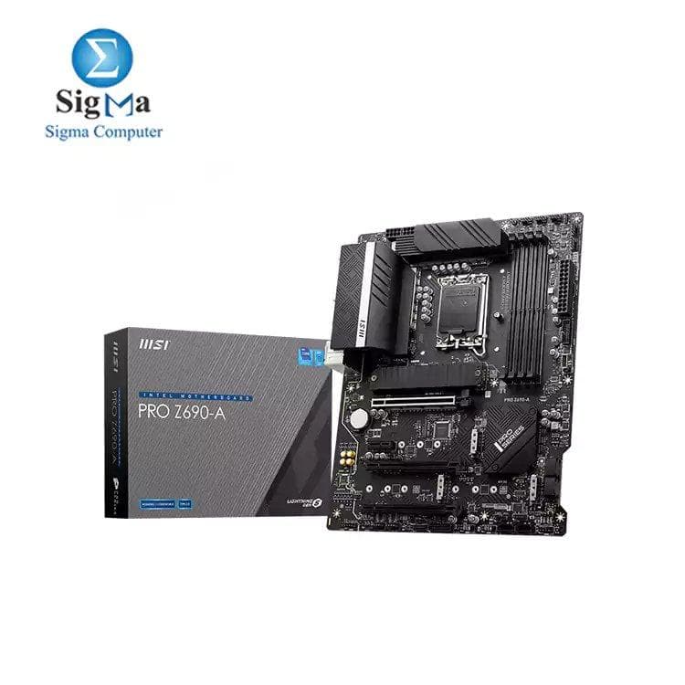 لوحة أم ام اس اي PRO Z690-A DDR5 من سلسلة ProSeries، مقاس ATX، سوكيت LGA 1700، تدعم معالجات انتل كور الجيل 12، PCIe 4، CFX، منافذ M.2، Wi-Fi 6E