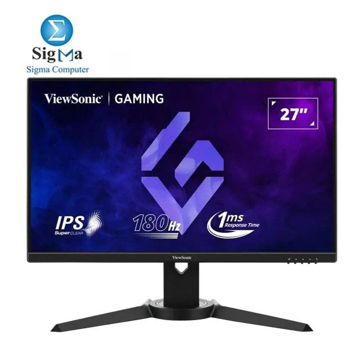 شاشة جيمنج فيوسونيك ViewSonic XG2709 مقاس 27 بوصة، FHD، IPS، 180Hz، استجابة 1ms MPRT، تدعم AMD FreeSync و HDR10، متوافقة مع PS5 و Xbox