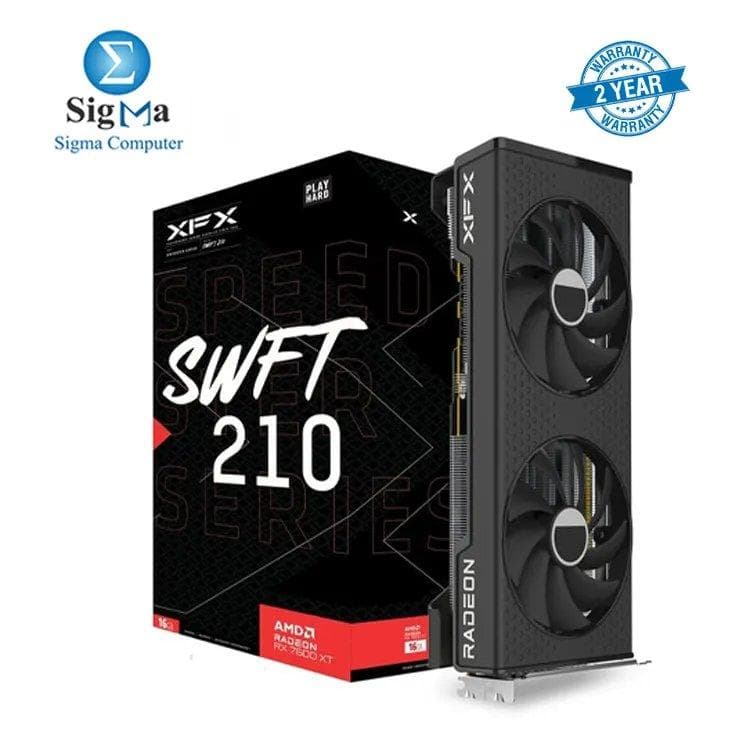 كرت شاشة XFX SPEEDSTER SWFT 210 AMD Radeon™ RX 7600 XT 16GB GDDR6