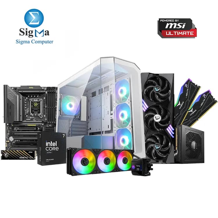 Powered By Msi Ultimate MSI MAG Z890 Tomahawk WiFi - Intel Core Ultra 7 265KF - TEAMGROUP 2x16GB 6000MHz - MSI RTX 5070 12GB - MSI SPATIUM M460 1TB - MSI MPG D360 360mm - MSI MAG 750W - MSI MAG PANO M100L CASE