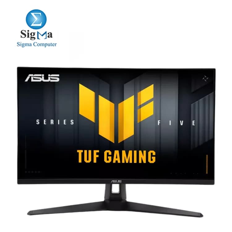 شاشة اسوس 27 بوصة TUF Gaming Series 5 VG27AQM5A للجيمنج: 27 بوصة، دقة QHD (2560x1440)، تردد 300Hz، لوحة Fast IPS، تقنية ELMB Sync، استجابة 0.3ms (GTG)، سماعات ستيريو، تغطية ألوان 95% DCI-P3، لون أسود