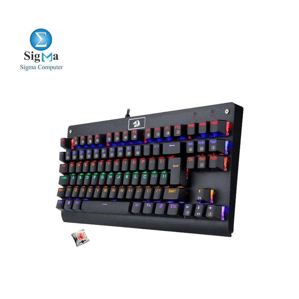 Redragon K568R TKL Rainbow Mechanical Gaming Keyboard – RED Switch | Black