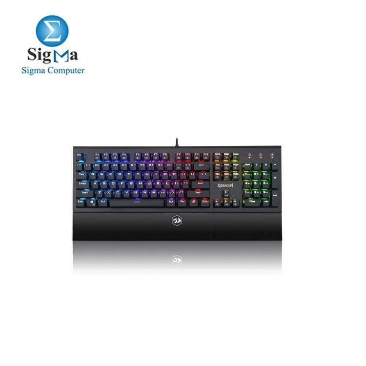 كيبورد جيمنج ميكانيكال Redragon K569 ARYAMAN سويتش بني