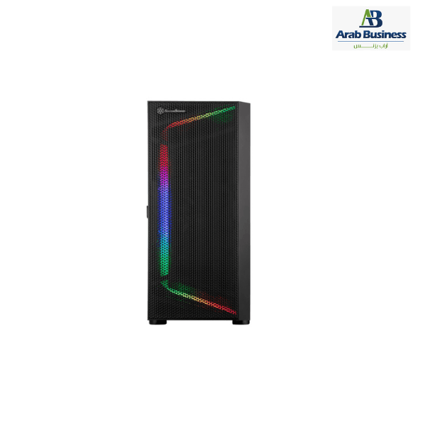 Silver Stone SETA H1 Mid-tower case with perforated mesh front panel steel chassis and ARGB lighting 4FAN