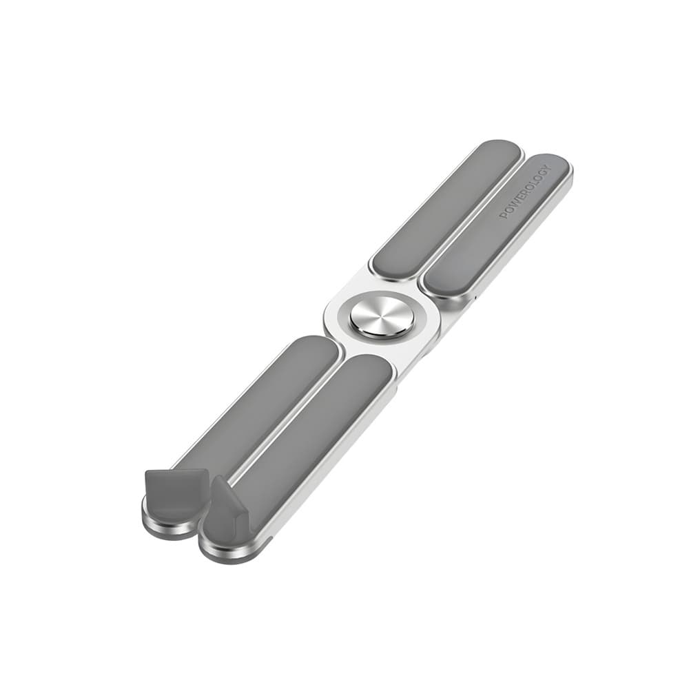 Powerology Adjustable Aluminium Alloy Portable and Foldable Laptop Stand – Silver