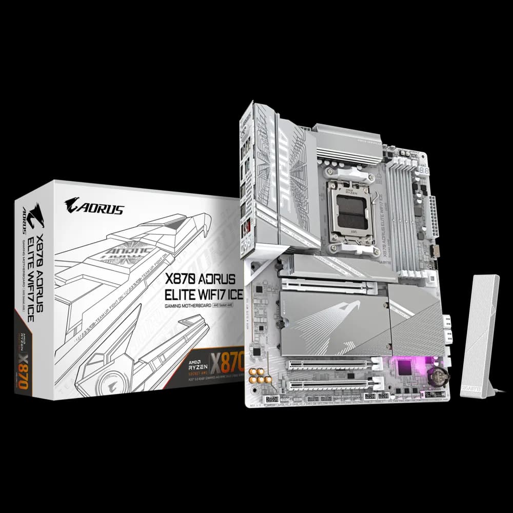 X870 AORUS ELITE WIFI7 ICE NEW RYZEN MOTHERBOARD