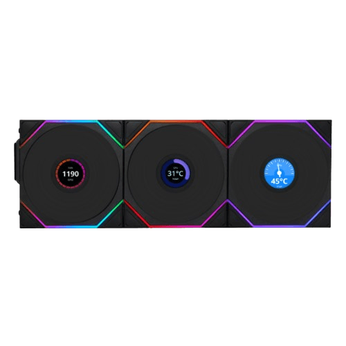 UNI FAN REVERSE TL-LCD 120 Kit Wireless Lian Li,Black