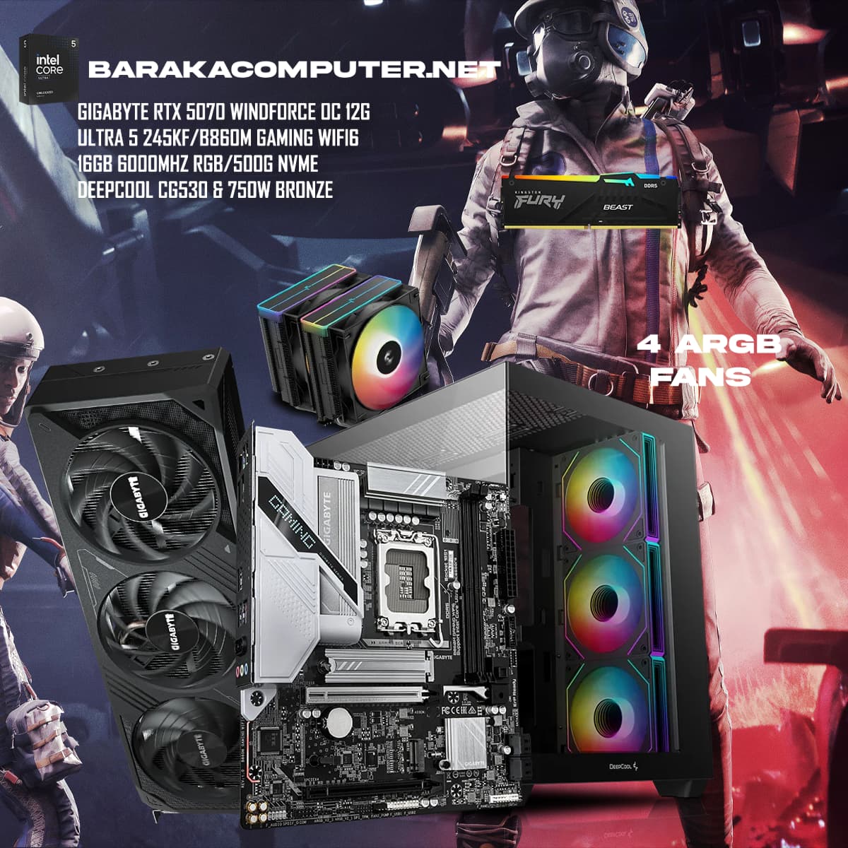 “5070/245KF/B860”RTX GAMING PC