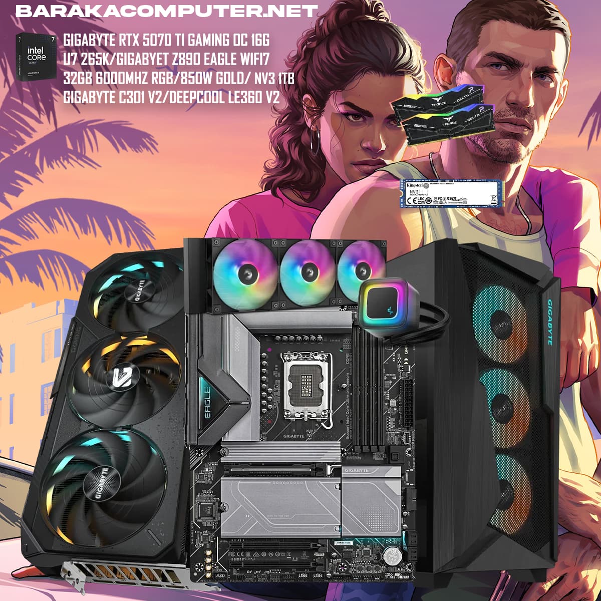 “5070 TI/265KF/Z890″RTX GAMING PC