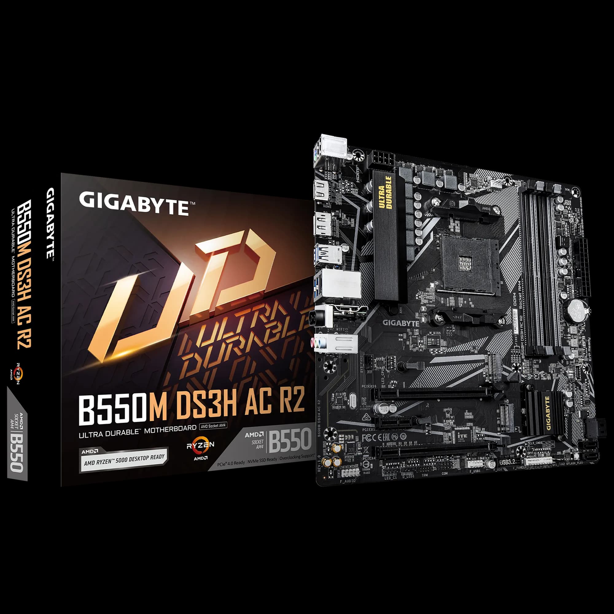 B550M DS3H AC R2 GIGABYTE AM4 RYZEN MOTHERBOARD
