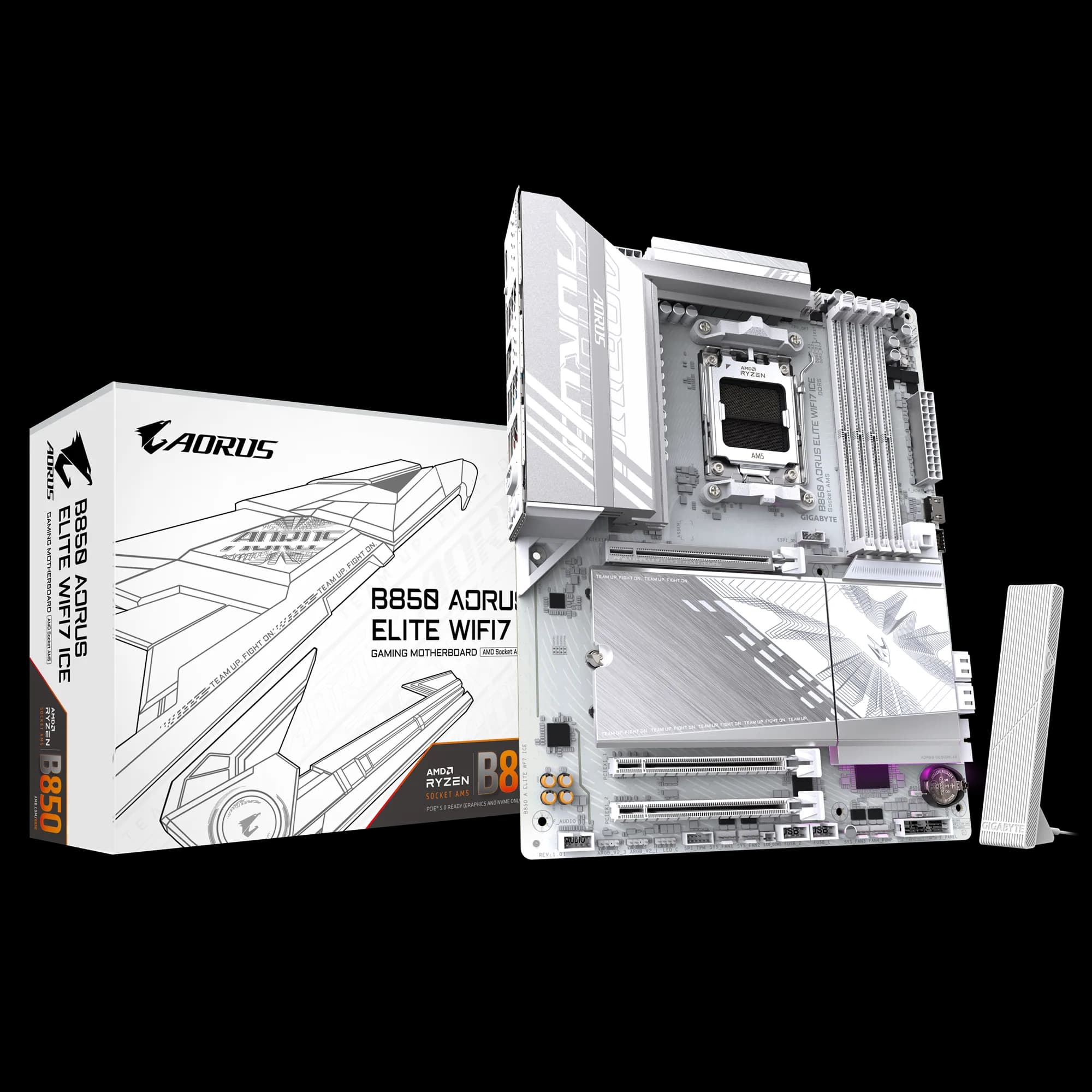 B850 AORUS ELITE WIFI7 ICE RYZEN MOTHERBOARD