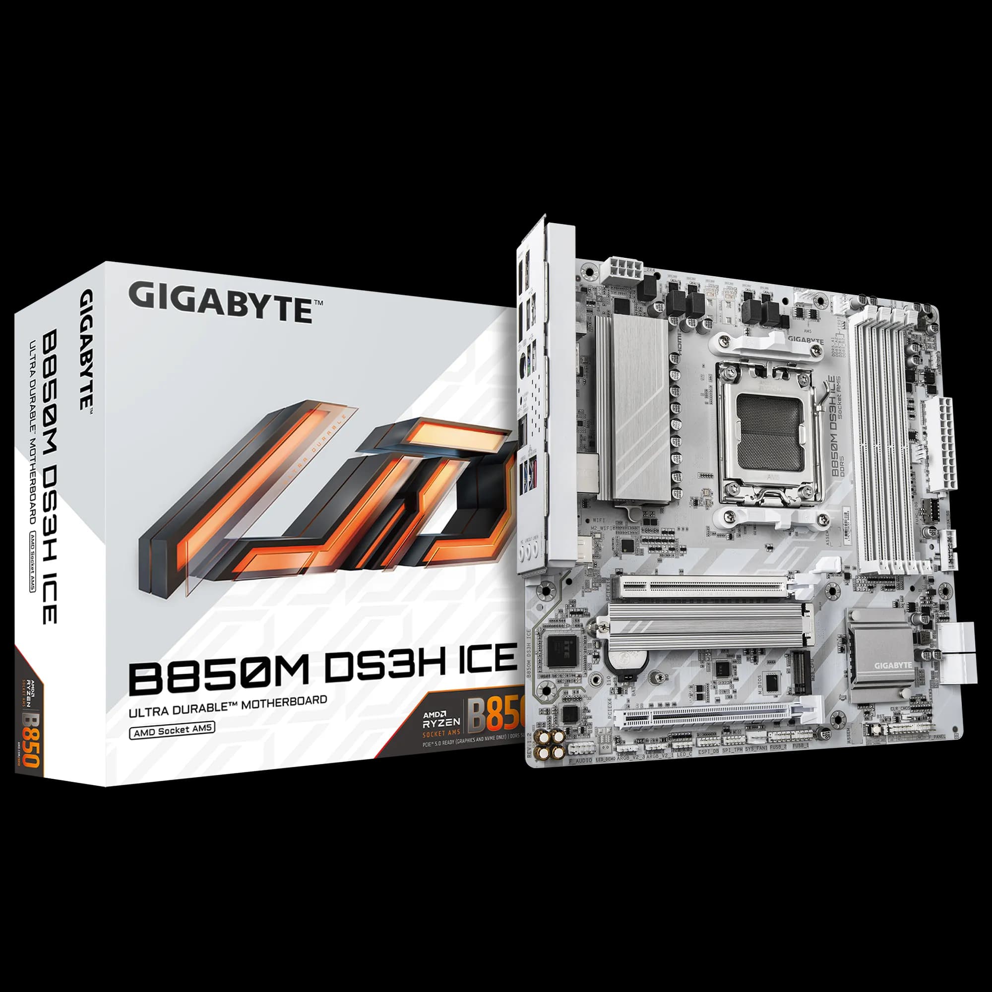 B850M DS3H ICE (Rev. 1.2) RYZEN MOTHERBOARD
