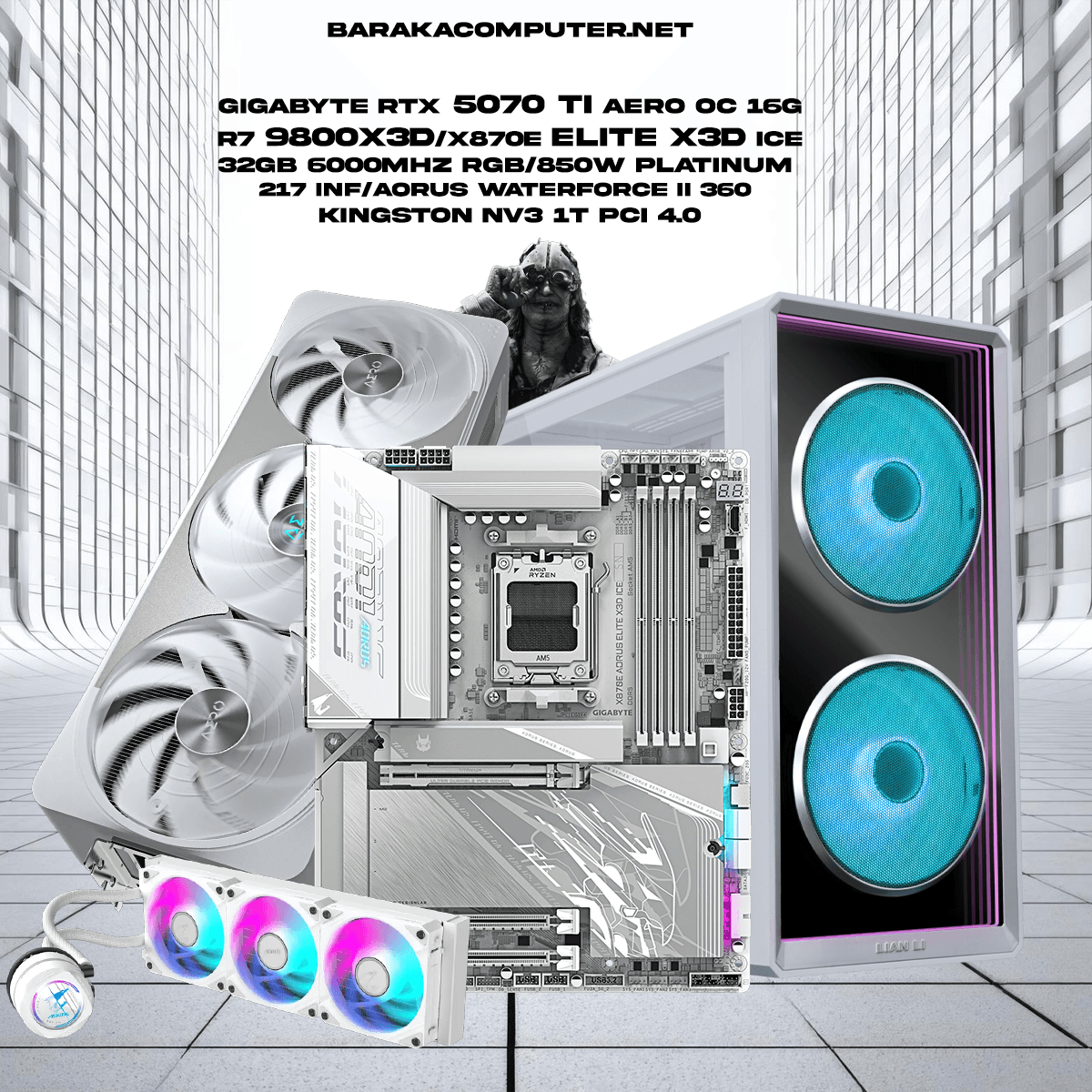 “5070 TI/9800X3D/X870E″ICE RTX GAMING PC