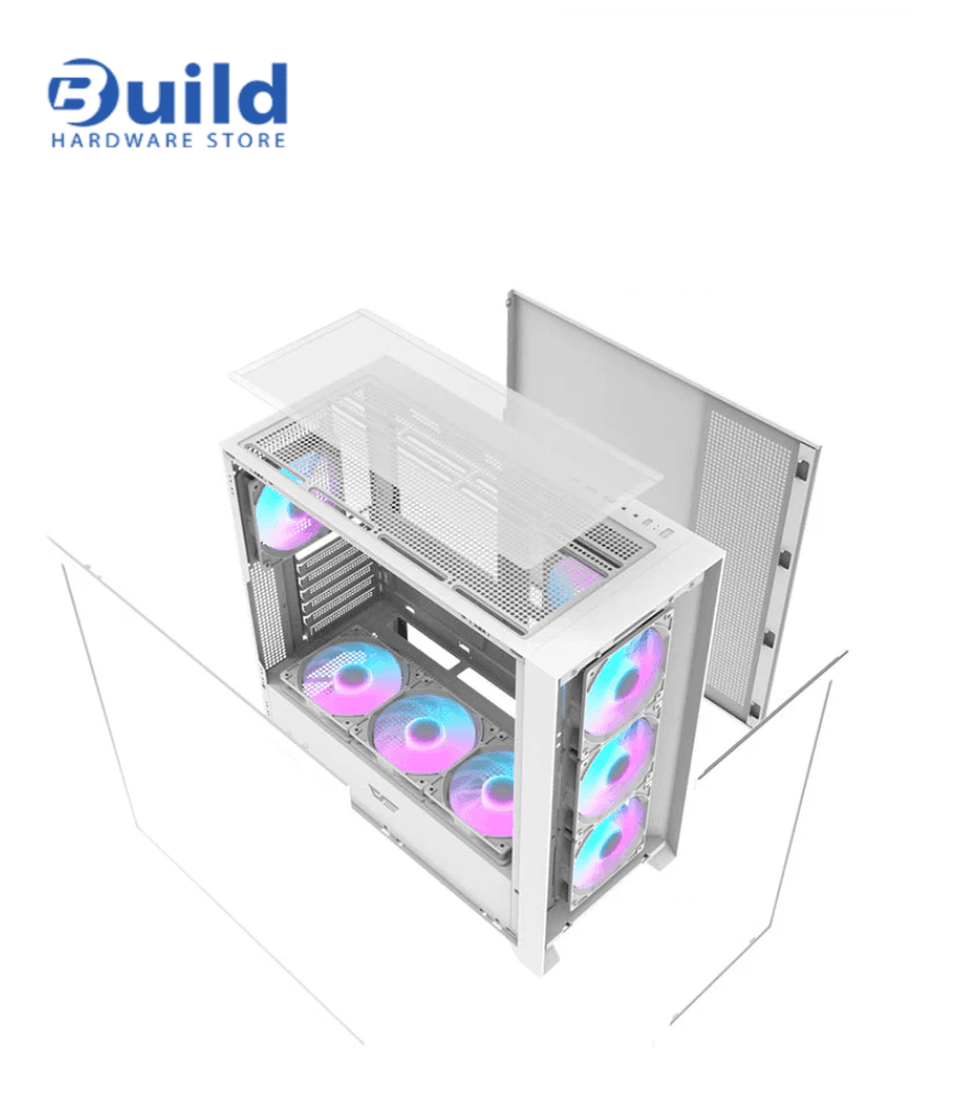 DarkFlash DRX90 – White Mid Tower with Tempered Glass Panel (only build)