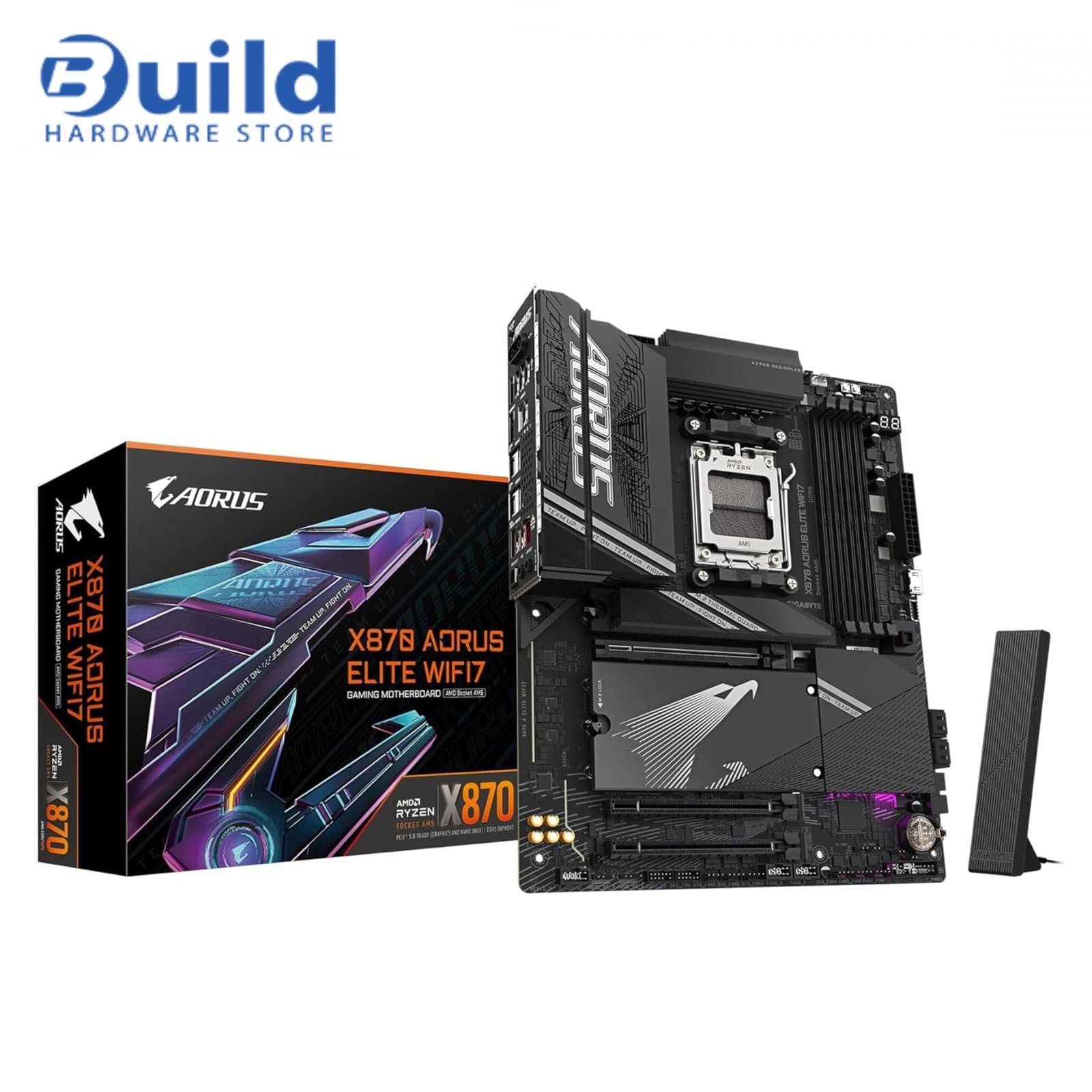 GIGABYTE X870 A ELITE WIFI7 Motherboard – AM5, DDR5, PCIe 5.0